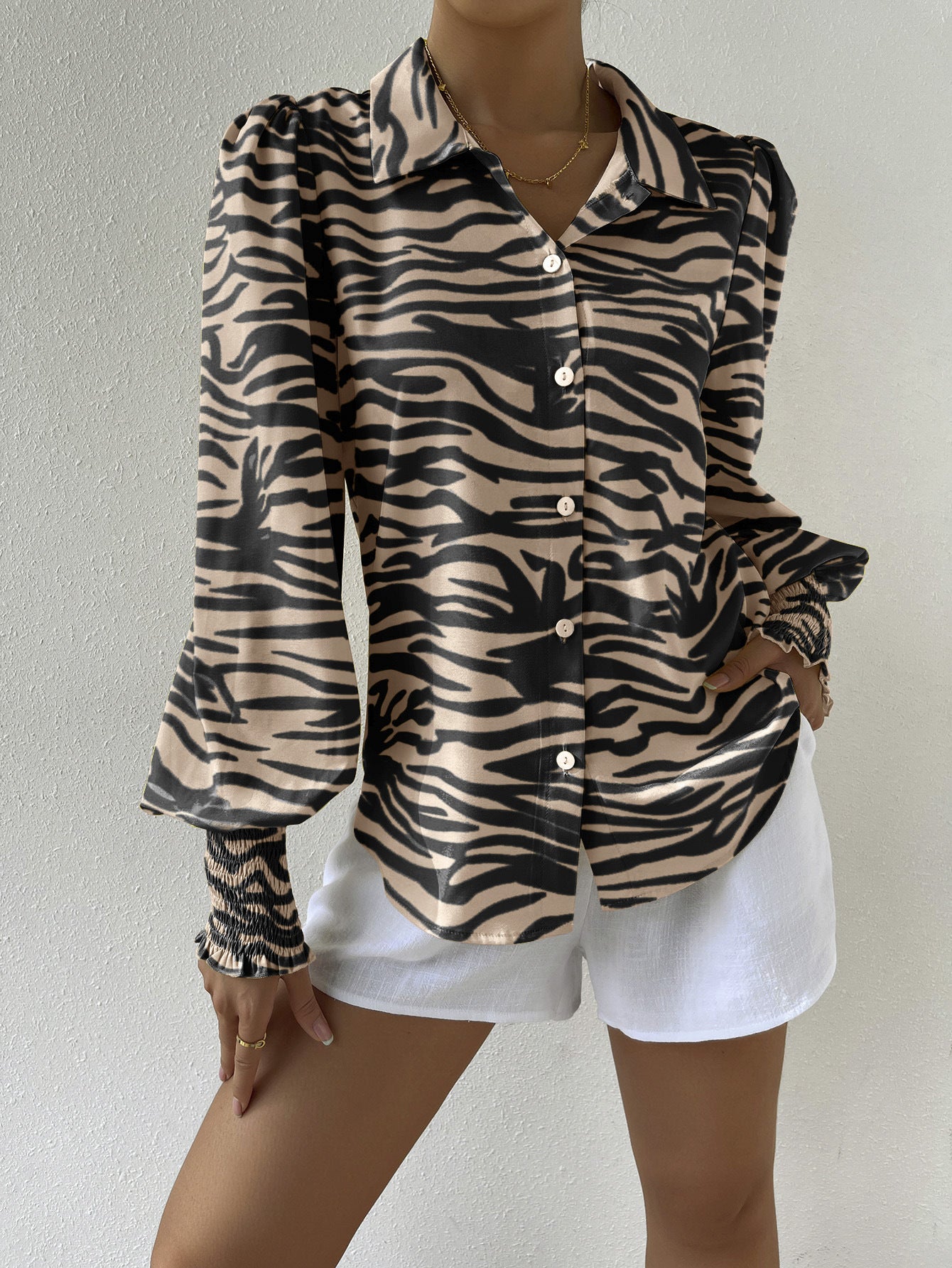 Tigress Button Up Blouse